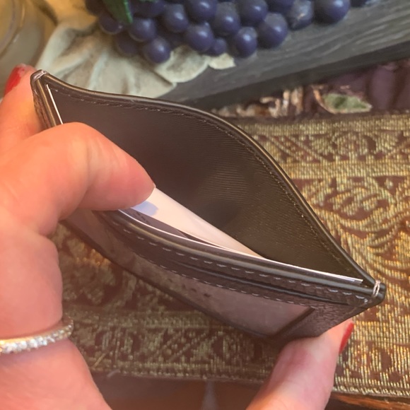 Authentic COACH Refined Pebbled Leather slim card case/ID - Picture 4 of 7